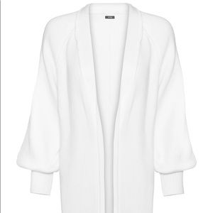 NWT AFRM Fulton Sweater Jacket in Soft Blanc White